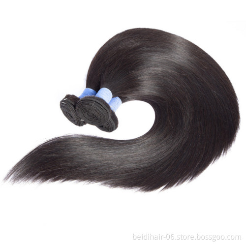 Straight human hair bundles virgin hair with closure lace frontals vendors mink brazilian peruvian weave free shipping